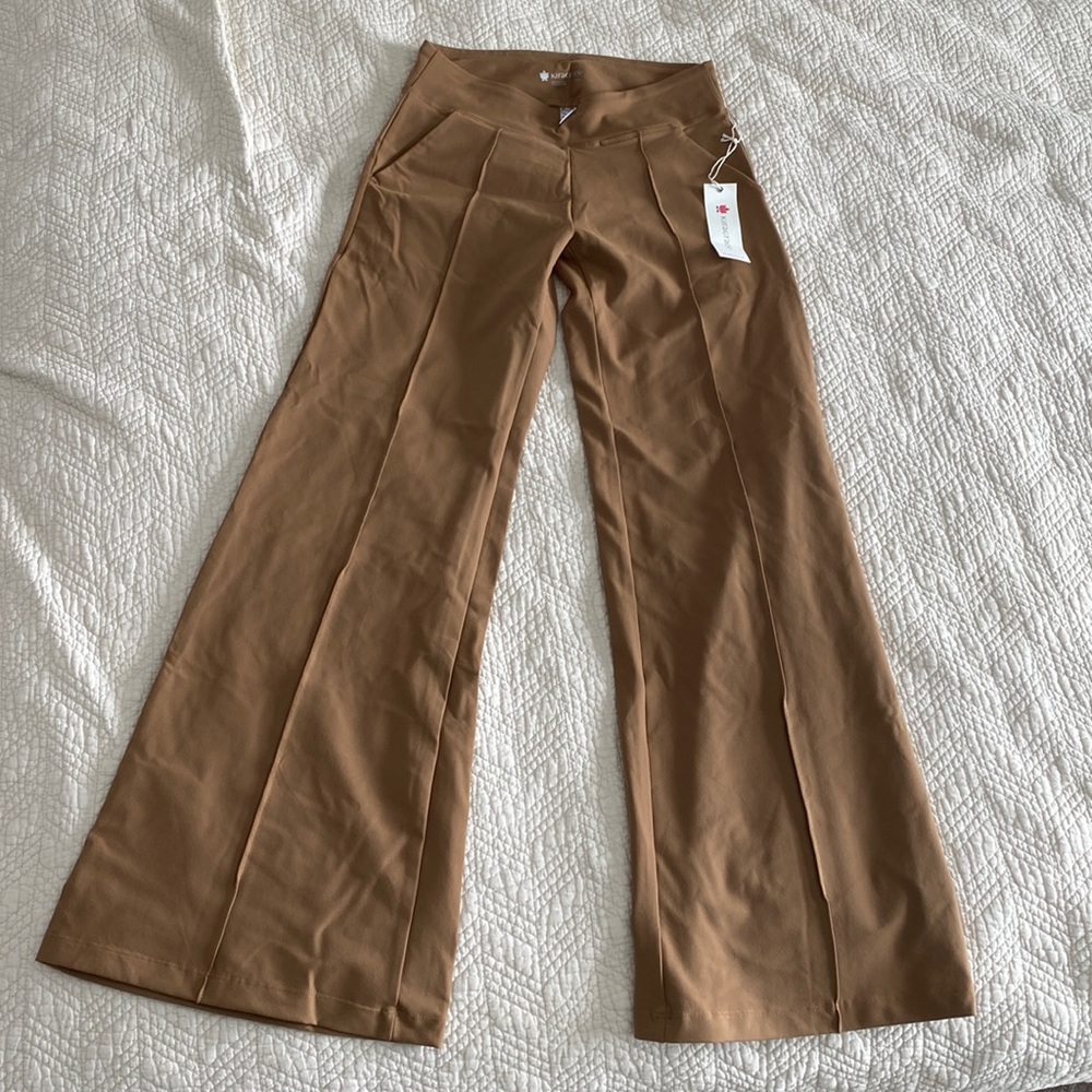 Kira Grace Perfect Wide Leg Pant Camel tan brown Small